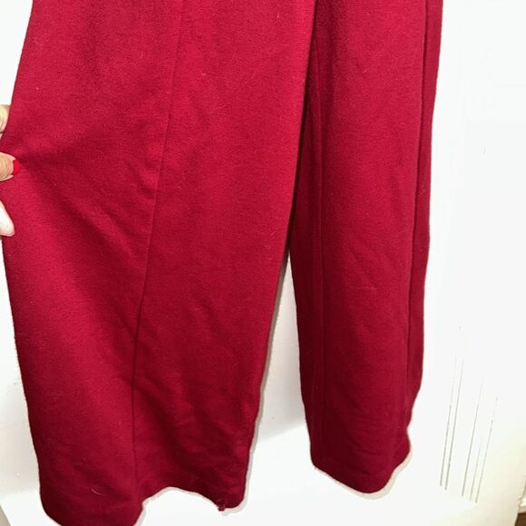 Vintage 70s Cinderella girls red acrylic/polyester wide leg pull on pants - Picture 2 of 11